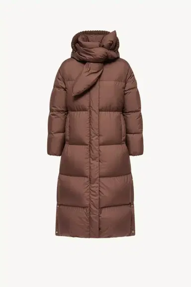Moncler Ornement Hooded Long Down Jacket | Thumbnail 2