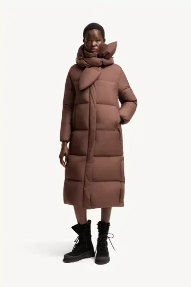 Moncler Ornement Hooded Long Down Jacket | Thumbnail 5