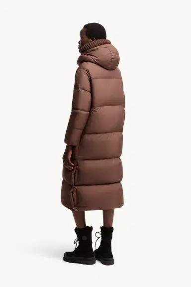 Moncler Ornement Hooded Long Down Jacket | Thumbnail 6