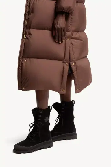 Moncler Ornement Hooded Long Down Jacket | Thumbnail 7