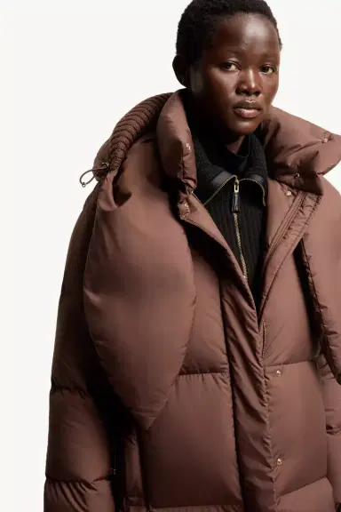 Moncler Ornement Hooded Long Down Jacket | Thumbnail 8
