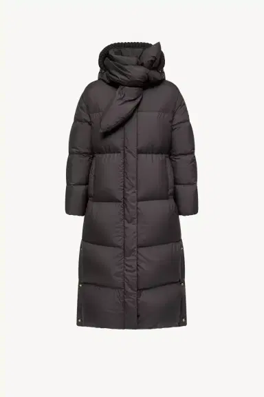 Moncler Ornement Hooded Long Down Jacket | Thumbnail 2