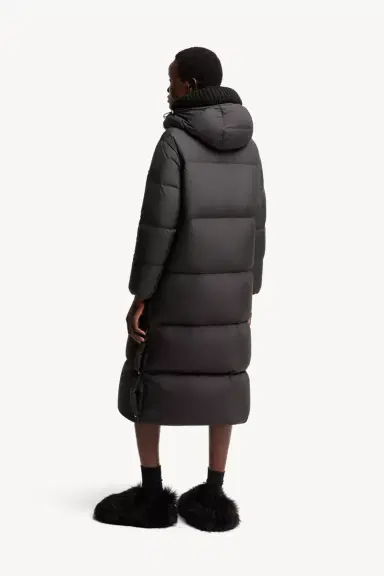 Moncler Ornement Hooded Long Down Jacket | Thumbnail 6
