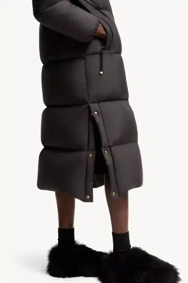 Moncler Ornement Hooded Long Down Jacket | Thumbnail 7