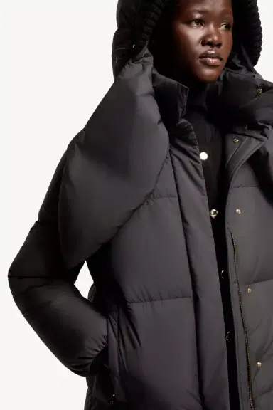 Moncler Ornement Hooded Long Down Jacket | Thumbnail 8