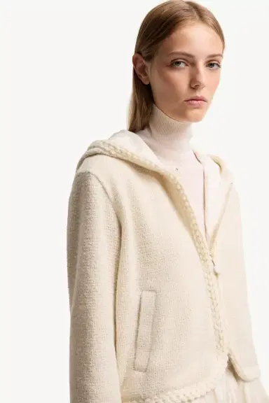 Moncler Waffle Knit Zip-up Hoodie | Thumbnail 7