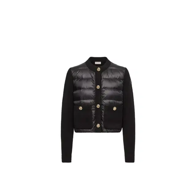 Moncler Bouclé Wool Blend Padded Cardigan