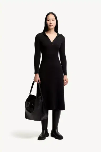 Moncler Wool Blend Knee-length Polo Dress | Thumbnail 3