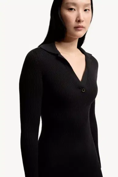 Moncler Wool Blend Knee-length Polo Dress | Thumbnail 7