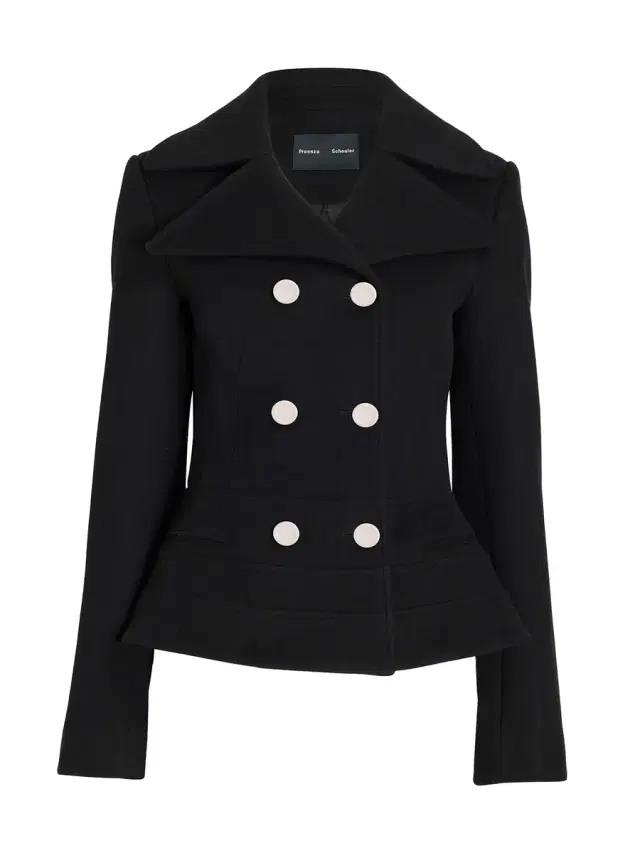 Romane Compact Melton Wool Peplum Jacket
