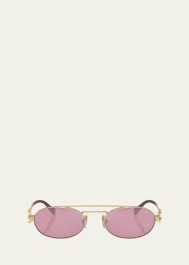 Miu Miu Logo Metal Aviator Sunglasses | Thumbnail 1
