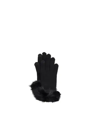 Sofia Cashmere Touchscreen Cashmere & Faux Fur Gloves | Thumbnail 2