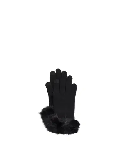 Sofia Cashmere Touchscreen Cashmere & Faux Fur Gloves | Thumbnail 1