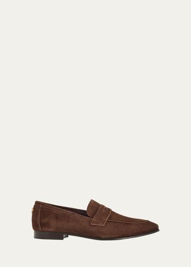 Bougeotte Coffee Suede Flat Loafers | Thumbnail 1