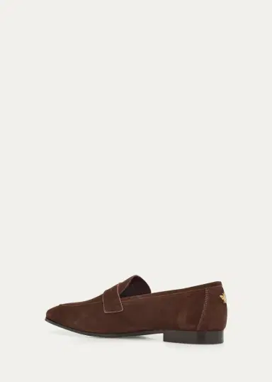 Bougeotte Coffee Suede Flat Loafers | Thumbnail 2