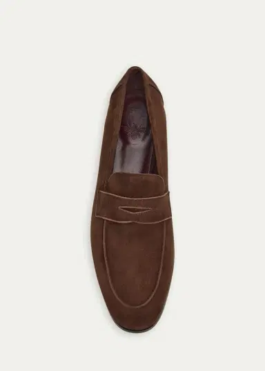 Bougeotte Coffee Suede Flat Loafers | Thumbnail 3
