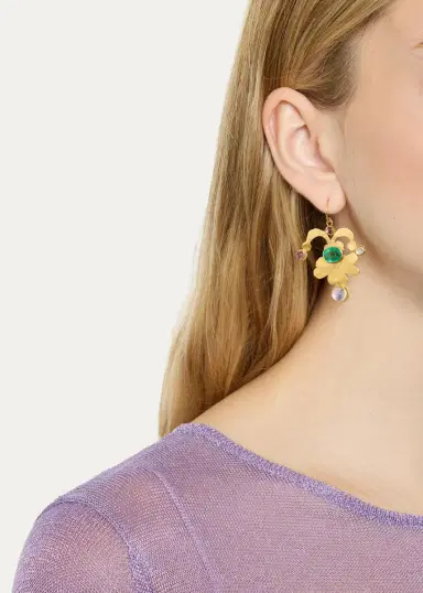 JUDY GEIB 18K Jester-Shape Drop Earrings | Thumbnail 2