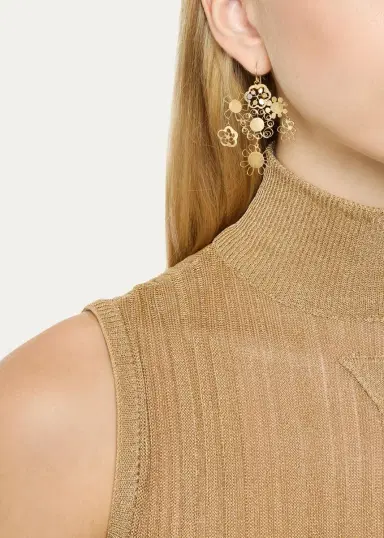 JUDY GEIB 18K Flowery Chandelier Earrings | Thumbnail 2