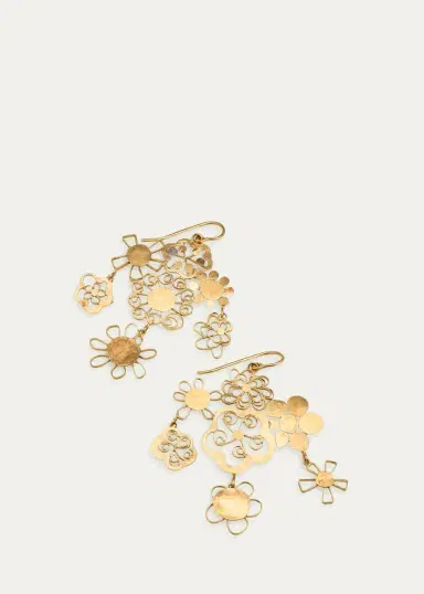JUDY GEIB 18K Flowery Chandelier Earrings | Thumbnail 3
