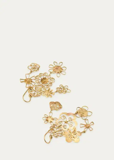 JUDY GEIB 18K Flowery Chandelier Earrings | Thumbnail 4