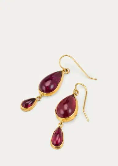 JUDY GEIB 18K Pink Tourmaline Pear-Shaped Double-Dangle Earrings | Thumbnail 3