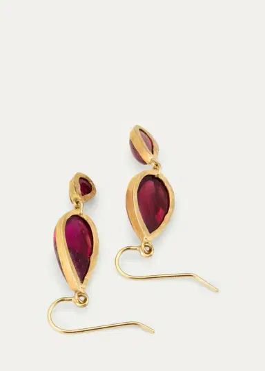 JUDY GEIB 18K Pink Tourmaline Pear-Shaped Double-Dangle Earrings | Thumbnail 4