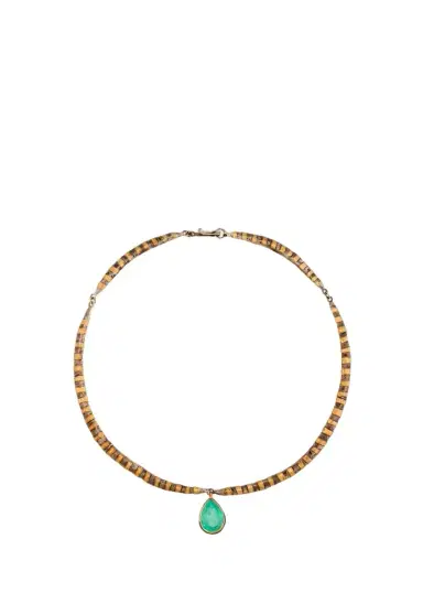JUDY GEIB 18K Pear-Cut Emerald Pendant Necklace | Thumbnail 1