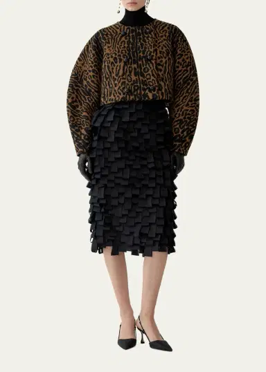 Carolina Herrera Silk Layered Pencil Skirt | Thumbnail 2
