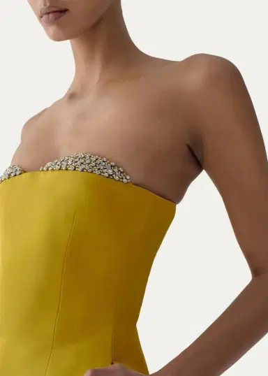 The New Arrivals by Ilkyaz Ozel Noelie Strapless Rhinestone-Embellished Mini Dress | Thumbnail 2