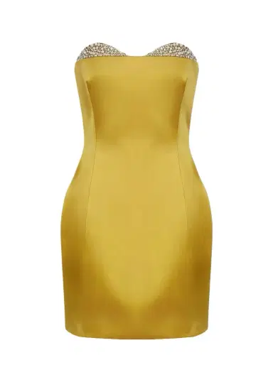 The New Arrivals by Ilkyaz Ozel Noelie Strapless Rhinestone-Embellished Mini Dress | Thumbnail 1