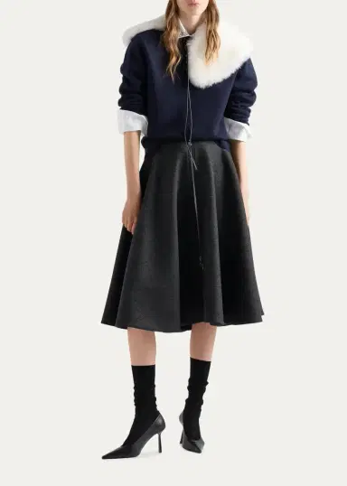 Prada Cotton Embellished Contrast-Collar Shirt | Thumbnail 2