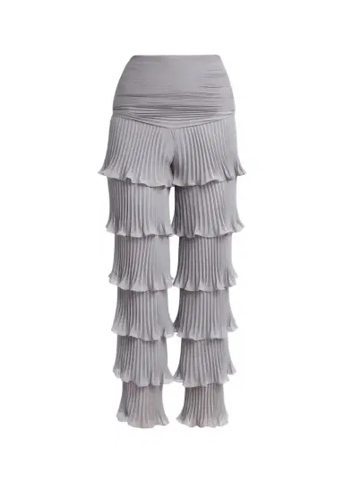 Valentino Garavani Pleated Ruffle Tiered Pants | Thumbnail 1
