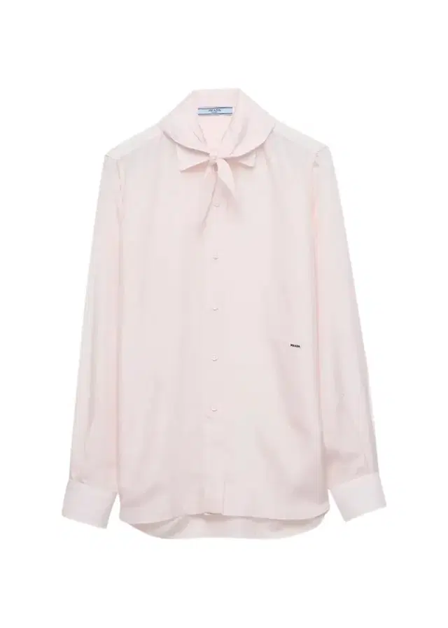 Prada Scarf-Detail Silk Shirt