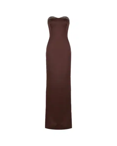 The New Arrivals by Ilkyaz Ozel Noelie Strapless Crystal-Embellished Column Gown | Thumbnail 2