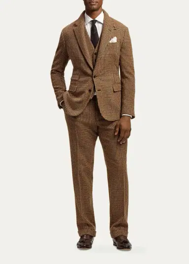 Ralph Lauren Purple Label Men's Glenn Hand-Tailored Plaid Suit Jacket | Thumbnail 2 Ralph Lauren Purple Label Men's Glenn Hand-Tailored Plaid Suit Jacket | Thumbnail 2