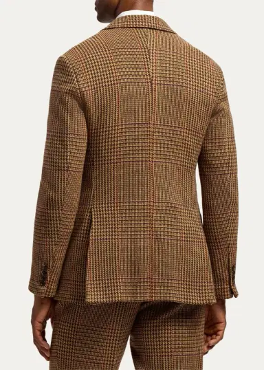 Ralph Lauren Purple Label Men's Glenn Hand-Tailored Plaid Suit Jacket | Thumbnail 3 Ralph Lauren Purple Label Men's Glenn Hand-Tailored Plaid Suit Jacket | Thumbnail 3