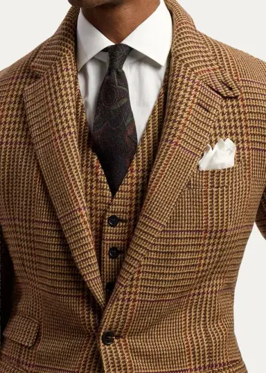 Ralph Lauren Purple Label Men's Glenn Hand-Tailored Plaid Suit Jacket | Thumbnail 5 Ralph Lauren Purple Label Men's Glenn Hand-Tailored Plaid Suit Jacket | Thumbnail 5