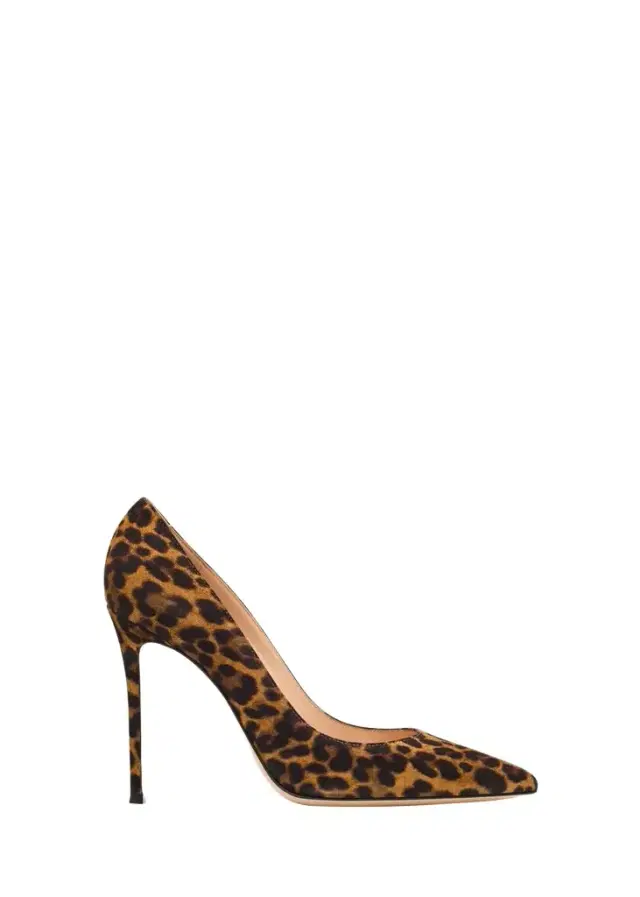 Gianvito Rossi Leopard-Print Suede Stiletto Pumps