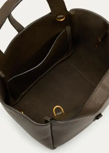Saint Laurent Le 5 à 7 Bea Mini Tote Bag in Grained Leather | Thumbnail 4