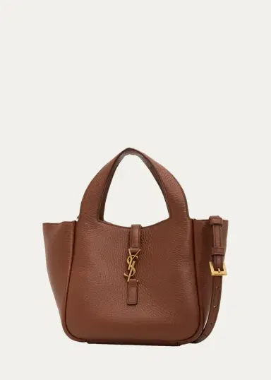 Saint Laurent Le 5 à 7 Bea Mini Tote Bag in Grained Leather | Thumbnail 6