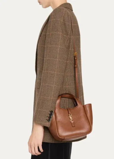 Saint Laurent Le 5 à 7 Bea Mini Tote Bag in Grained Leather | Thumbnail 7