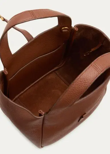 Saint Laurent Le 5 à 7 Bea Mini Tote Bag in Grained Leather | Thumbnail 9