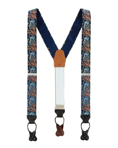 Trafalgar Men's Birds of Prosperity Silk Suspender Braces | Thumbnail 1 Trafalgar Men's Birds of Prosperity Silk Suspender Braces | Thumbnail 1