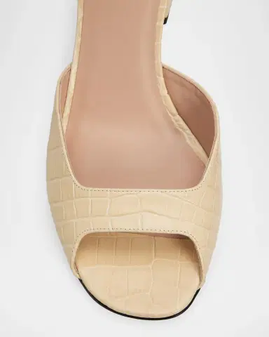 Valentino Garavani 75mm Fawcette Croc-Embossed Leather Sandals | Thumbnail 6