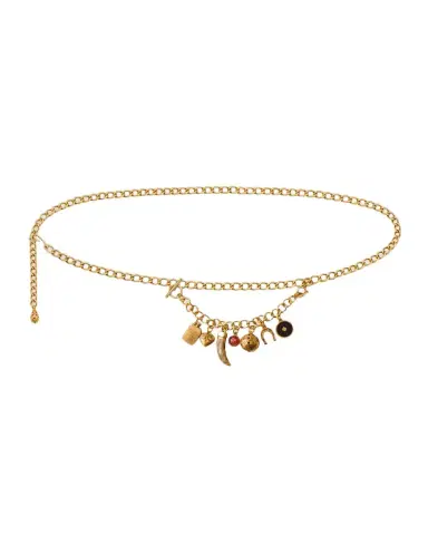 Veronica Beard Western Chain Belt with Removable Charm Bracelet | Thumbnail 1