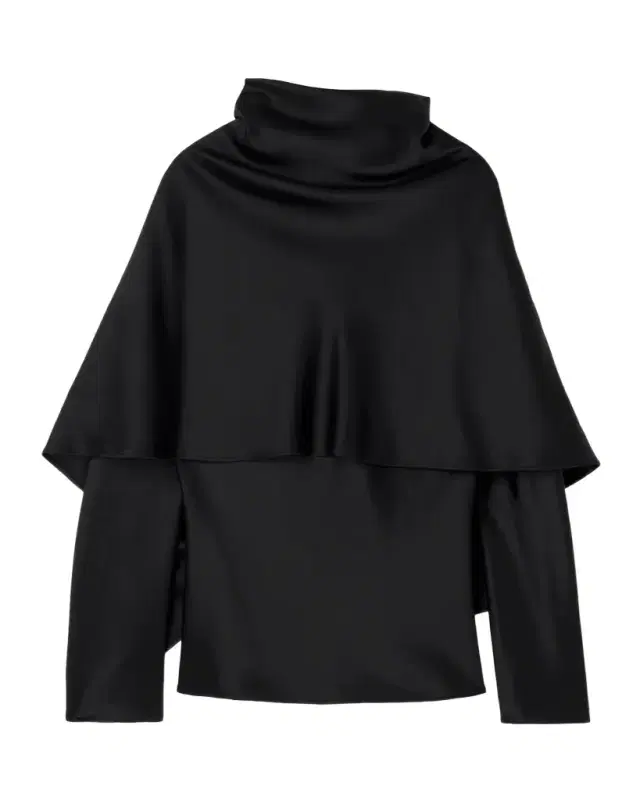 RÓHE Satin Cape Top