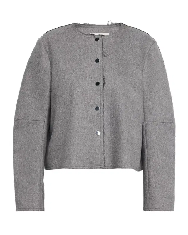 Maria McManus Crescent Wool-Cashmere Crop Jacket