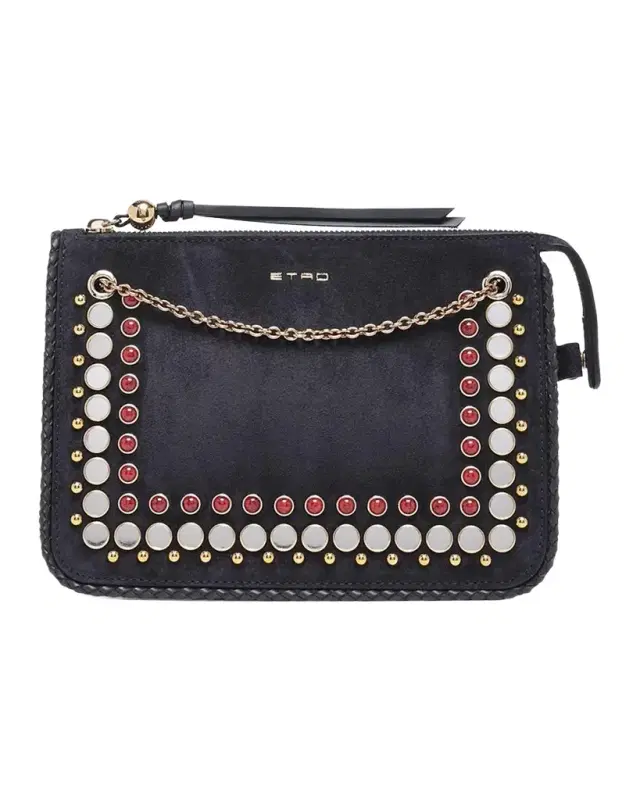 Studded Suede Crossbody Clutch Studded Suede Crossbody Clutch