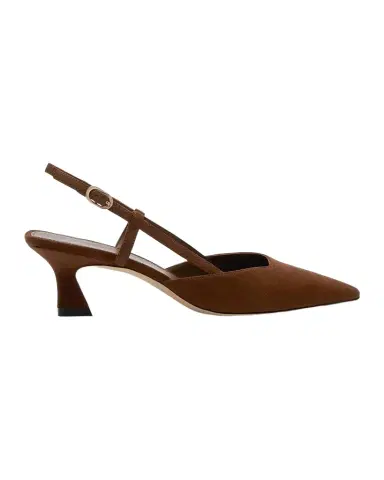 Stuart Weitzman 50mm Vinnie Suede Slingback Pumps | Thumbnail 1