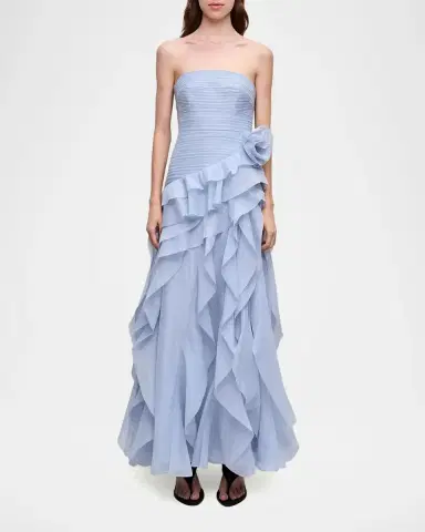 Aje Canyon Strapless Tiered Ruffle Gown | Thumbnail 2